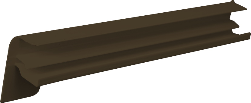 Předomítková krytka na venkovní hliníkové parapety 50-130 mm - tmavý bronz