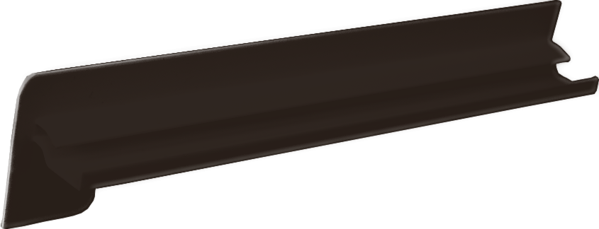 Poomítková krytka na venkovní hliníkové parapety 260-400 mm - tmavý bronz
