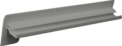 Poomítková krytka na venkovní hliníkové parapety 50-130 mm - stříbrná