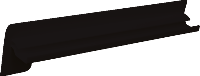 Poomítková krytka na venkovní hliníkové parapety 260-400 mm - tmavě hnědá